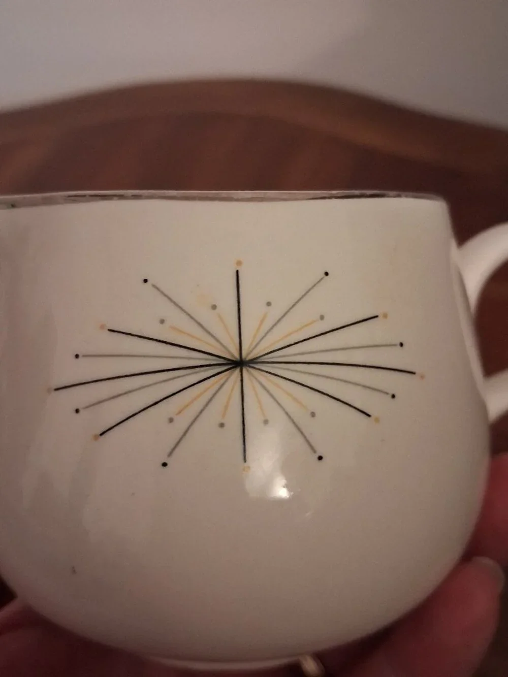 Vintage MCM Atomic Starburst Homer Laughlin Modern Star Sugar & Creamer Set EUC